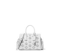 MK Henkeltasche Laila Small aus Leder mit Lasercut-Muster und Verzierung - Weiss - Michael Kors