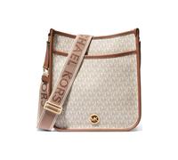 Michael Kors Leather Messenger Bag With Logo Strap In Vanilla Größe: OS | Umhängetaschen Outlet | Damen | Weiß