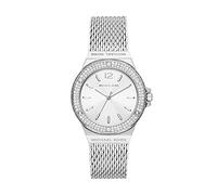 Michael Kors Lennox Damen-Armbanduhr mit 3 Zeigern, Quarzuhrwerk, silberfarben, mit Edelstahlarmband