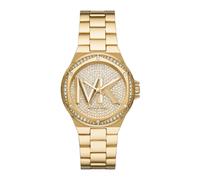Michael kors lennox quarz goldfarbenem damen uhr mit goldfarbenem zifferblatt und edelstahl armband one_size Gold