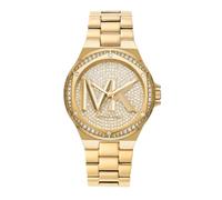 Michael Kors Lennox Watch für Damen, Goldfarbenes Quarz-Dreizeigerwerk mit Edelstahlarmband