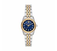 Michael Kors Lexington Damenuhr, Edelstahlarmband oder Lederuhr für Frauen, Petite Two-Tone/Navy, 26MM, Kleid