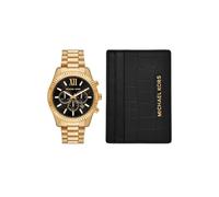 Michael Kors Lexington Herren 44MM Goldfarbene Edelstahluhr, MK9245SET