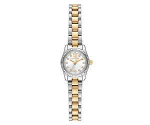 Michael kors lexington quarz silberfarbenem damen uhr mit grauem zifferblatt und edelstahl armband one_size Silber