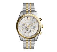 Michael kors lexington quarz silberfarbenem damen uhr mit silberfarbenem zifferblatt und edelstahl armband one_size Silber