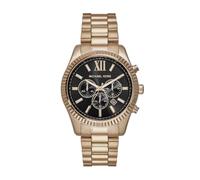 Michael Kors Lexington Watch für Herren, 44mm Quarz-Chronographenwerk mit Edelstahlarmband