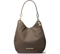 Michael Kors Handtasche Lillie Large Chain Shoulder Tote MK Signature Brown/Acorn Braun