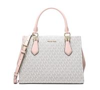 Michael Kors Marilyn Medium Satchel, goldfarbene Hardware/MK Signature/Powder Blush Multi