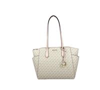 Michael Kors Marilyn Mittelgroße Tragetasche mit Reißverschluss, Goldfarbene Hardware/Mk Signature/Powder Blush Multi, 15.5 inches x 10 inches x 4.5 inches, Marilyn Mittelgroße Tragetasche mit