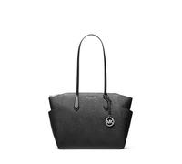 Michael Kors Marilyn Mittelgroße Tragetasche mit Reißverschluss oben, silberfarbene Hardware/Schwarz