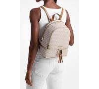 Michael Kors Rucksack / Daypack Rhea Zip Medium Backpack MK Signature Vanilla Weiß