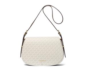 Michael Kors Medium Flap Messenger Bag Vanilla/acorn Größe: OS | Umhängetaschen Outlet | Damen | Weiß