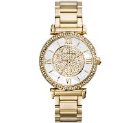 Michael Kors MK3332 Catlin Kristallzifferblatt Damenuhr, Gelbgold, 38 mm Einheitsgröße