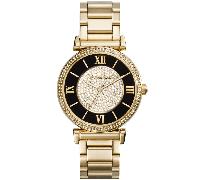 Michael Kors MK3338 Catlin Kristallzifferblatt Damenarmbanduhr Gold 38mm