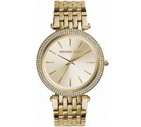 Michael Kors MK3430 Darci Crystal Gold Ton Edelstahl Damenuhr Einheitsgröße