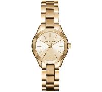 Michael Kors MK3512 Mini Slim Runway Damenuhr 34 mm Goldfarbene Edelstahl Einheitsgröße