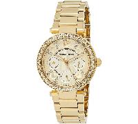 Michael Kors MK6056 Parker Chronograph 33mm Gold Edelstahl Damenuhr Einheitsgröße