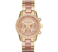 Michael Kors MK6475 Chronograph Uhr Damenuhr Edelstahl Edelstahl 5 bar Analog Chrono Datum Bicolor