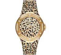 Michael Kors MK7284 Animal Pavé Damenuhr - Stylisches Schwarz-Gold Design Einheitsgröße