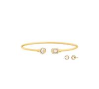 Michael Kors MKC1852SET Damen Armreif Sterling-Silber 925 Gold weiß Zirkonia
