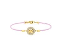 Armband MICHAEL KORS "Schmuck Geschenk Metall Kordel Nylon Armschmuck Premium", rosa, gelbgoldfarben, kristallweiß, kristallweiß, Armbänder, Damen, 19,5cm, Metall Nylon, Metall, Nylon, Armband, mit Zi