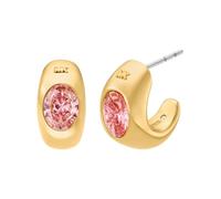 Michael Kors Ohrringe MKJ8630710 Damen Creolen Messing Gold rosa Zirkonia