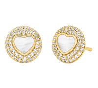 Michael Kors Ohrringe MKC1848710 Damen Ohrstecker Sterling-Silber 925 Gold weiß Zirkonia