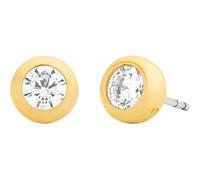Paar Ohrstecker MICHAEL KORS "Premium", gelbgoldfarben, metallfarben, kristallweiß, kristallweiß, Ohrringe, Damen, 7,6mm, Metall, mit Zirkonia (synth.) (94641846-0) gelbgoldfarben, metallfarben, krist