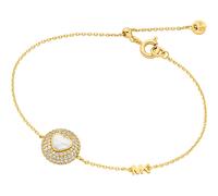 Michael Kors MKC1847710 Damen Armband Sterling-Silber 925 Gold weiß Zirkonia 17,5 cm