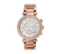 Michael Kors Damen Chronograph Quarz Uhr mit Edelstahl Armband MK5491