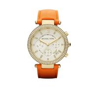 Michael Kors Parker Lady Damenuhr Chronograph gold orange