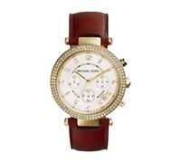 Michael Kors Parker Lady Damenuhr gold braun Lederarmband