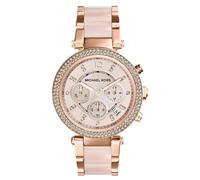 Michael Kors Parker MK5896 Damenuhr Roségold Swarovski-Kristalle Chronograph 100 m wasserdicht