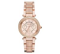 Michael Kors Parker Watch für Damen, Quarz-Chronographenwerk mit Edelstahl- oder PVC-Armband