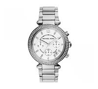 Michael Kors Parker Watch für Damen, Quarz-Chronographenwerk mit Edelstahl- oder PVC-Armband