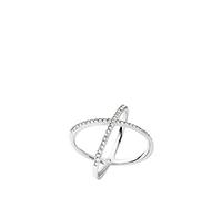 Michael Kors Pave X Silver Ring, Size 6