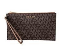 Michael Kors Pochette da polso Jet Set Travel Large in pelle marrone PVC, Pvc Marrone, Medium