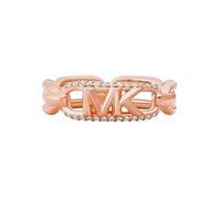 Michael Kors Premium Kors MK 14K rosévergoldeter Sterlingsilber-Pavé-Empire-Gliederkettenring für Damen, MKC1658CZ7916