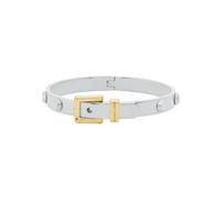 Michael Kors Premium Metallic Muse Armreif aus zweifarbigem Messing mit Colby-Schnalle für Damen, MKJ835400931