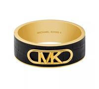 Michael Kors Premium MK Statement Link 14K vergoldeter Kroko-Empire-Armreif für Damen, MKJ8275WM710