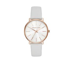 Michael Kors Pyper Lady Damenuhr roségold weiß Lederarmband