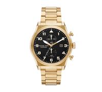 Michael kors quarz goldfarbenem herren uhr mit schwarzem zifferblatt und edelstahl armband one_size Gold