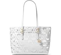 Michael Kors QUINN Große Tragetasche aus Metallic-Leder mit Logo