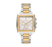 Chronograph MICHAEL KORS "RHYS", edelstahlfarben, gelbgoldfarben, Armbanduhren, Herren, Chronograph, Quarzuhr, Armbanduhr, Herrenuhr, Edelstahlarmband, analog, Tag (85597336-0) edelstahlfarben, gelbgo