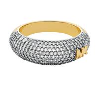 Fingerring MICHAEL KORS "Schmuck Geschenk Metall Ring PREMIUM" Gr. 16,5, gold (gelbgoldfarben, kristallweiß), Fingerringe, Damen, 16,5,mit Zirkonia, Metall, 3mm, wahlweise mit oder ohne Zirkonia (8361