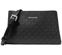 Michael Kors Damen Ruthie Small Crossbody Bag Umhängetasche, Silberfarbene Hardware/Tonal Signature Coated Twill/Schwarz