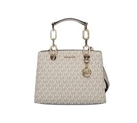 MICHAEL KORS Satchel Cynthia kleine Tasche mit Logos und goldener Kette, Farbe: Vanille, vanille, Small