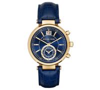 Michael Kors Sawyer Lady Damenuhr gold blau MK2425