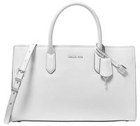 Michael Kors Scarlett Damen Umhängetasche, Größe M, Silberfarbene Hardware, weiches Venus-Leder, Weiß, One size