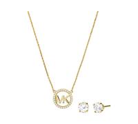 Ohrring und Ketten Set MICHAEL KORS "PREMIUM, MKC1260AN040, MKC1260AN791, MKC1260AN710" Schmuck-Sets goldfarben (gelbgoldfarben, kristallweiß, kristallweiß) Damen Brautschmuck mit Zirkonia (53547034-0)